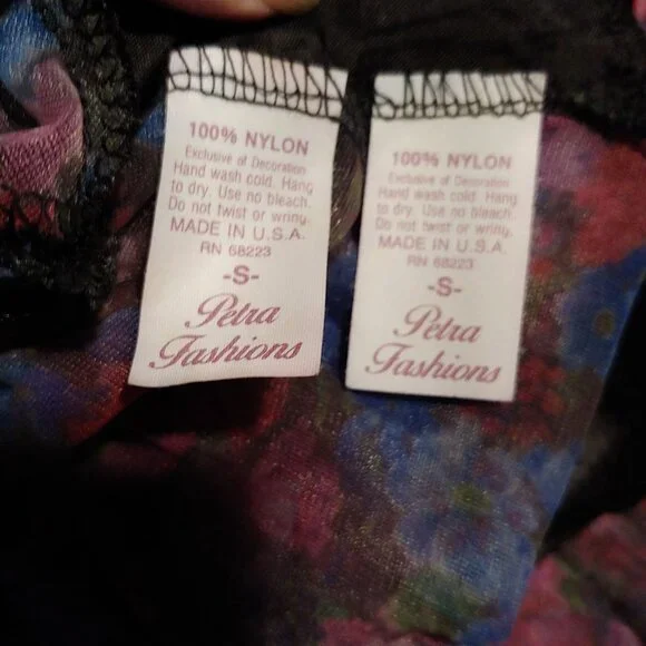VTG Petra Fashions 89/90's Sheer Floral Lingerie Set Harem Sheer Genie Loungewea - Picture 12 of 12